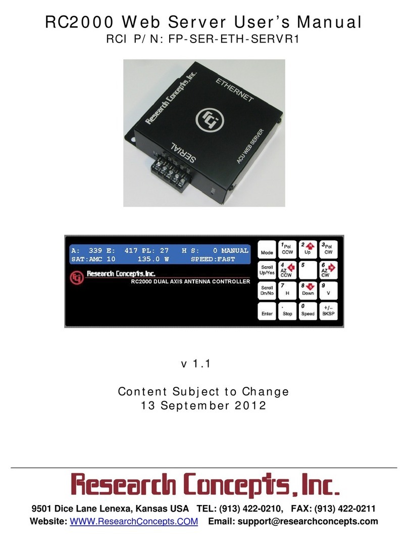 RESEARCH CONCEPTS RC2000 user manual