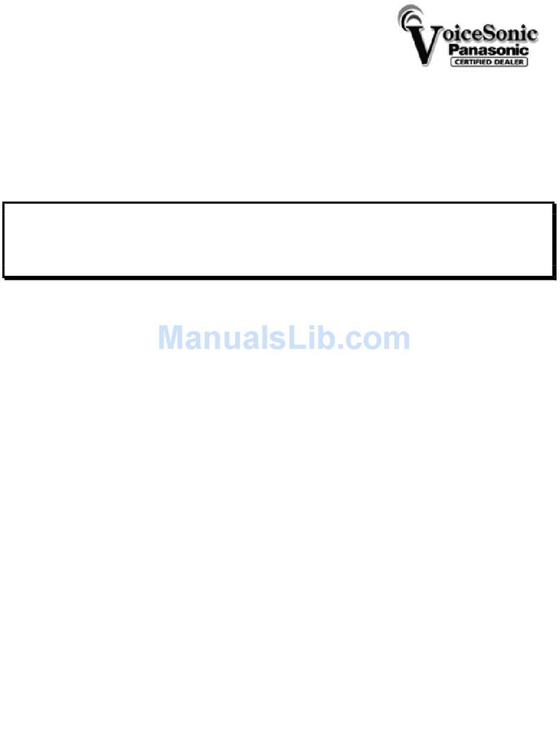 Panasonic KXTVS100 - VOICE MAIL SYSTEM User manual