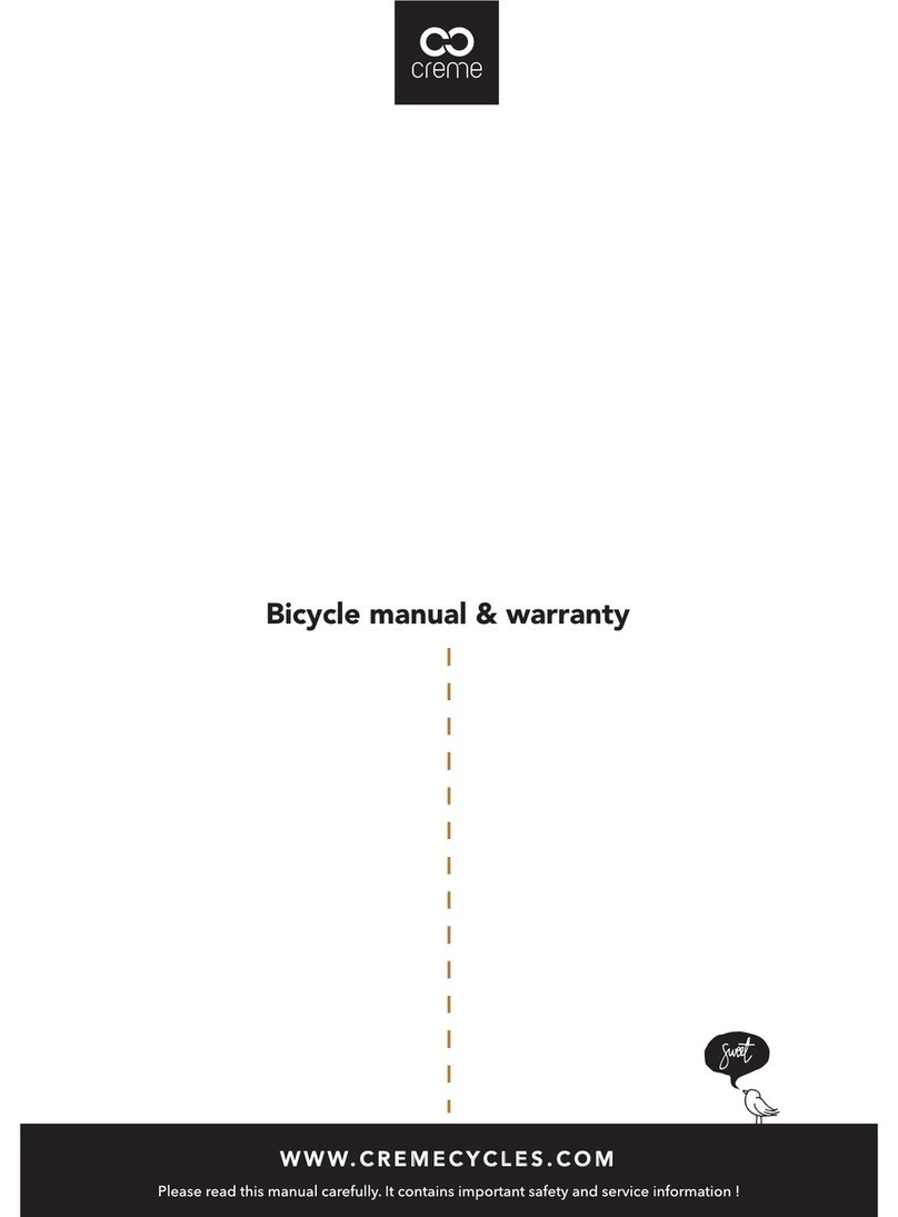 Creme Bicycle Manual & warranty
