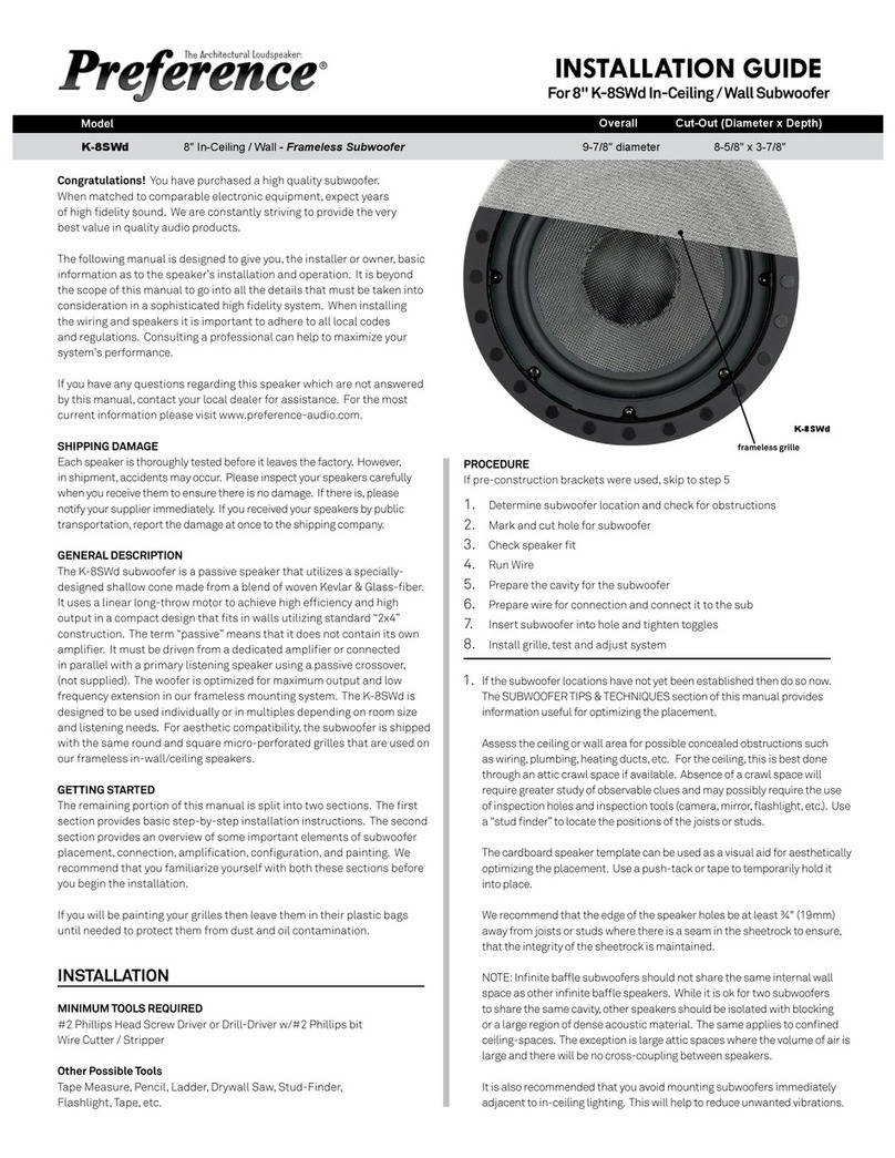 Preference K-8SWd User manual