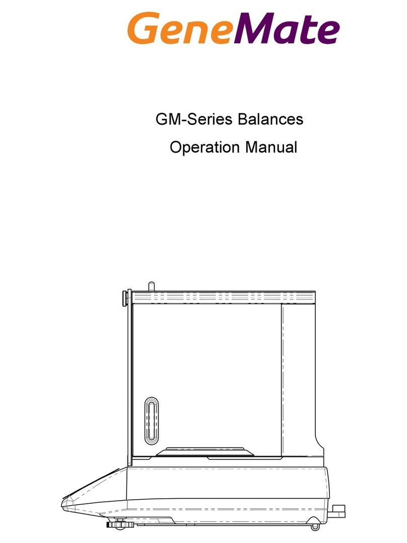 GeneMate GM Series Balances User manual