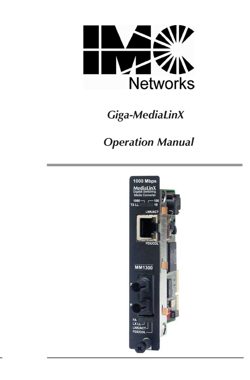 IMC Networks Giga-MediaLinX Operation manual