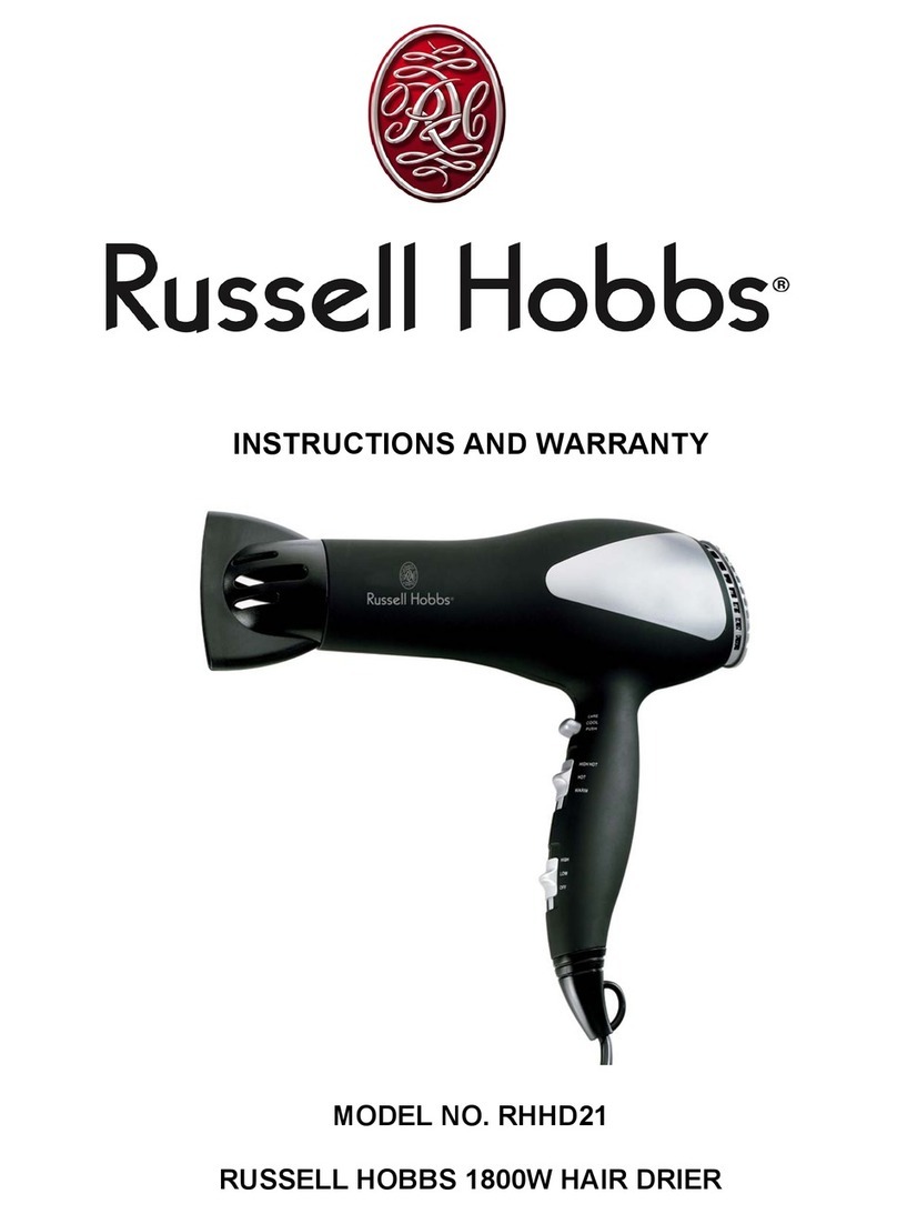 Russell Hobbs RHHD21 Instructions for use