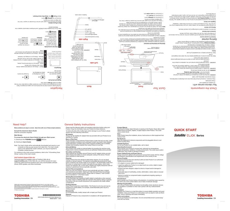 Toshiba Satellite Click series User manual