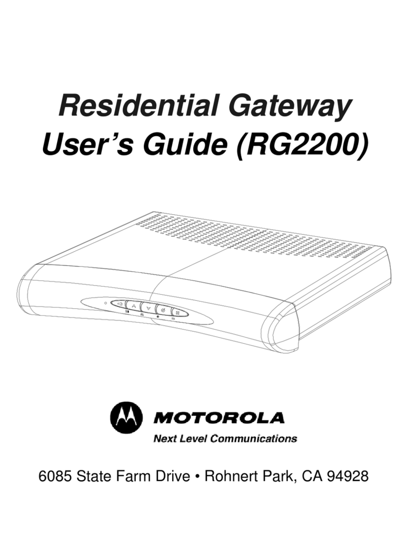 Motorola RG2200 User manual