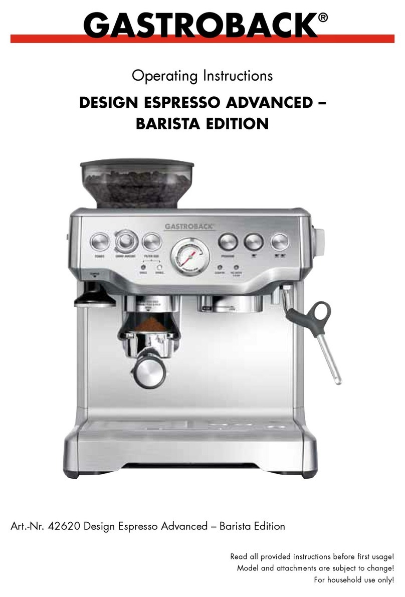 Gastroback Design Espresso Advanced Barista Edition operating instructions Gastroback Design Espresso Advanced Barista Edition operating instructions