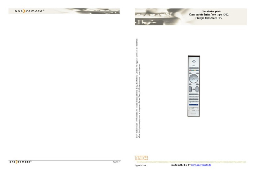 One Remote 4362 User manual