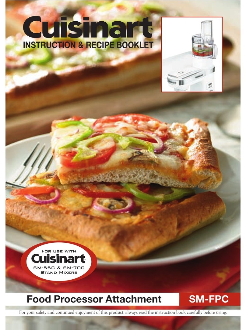 Cuisinart SM-FPC Instruction/recipe booklet