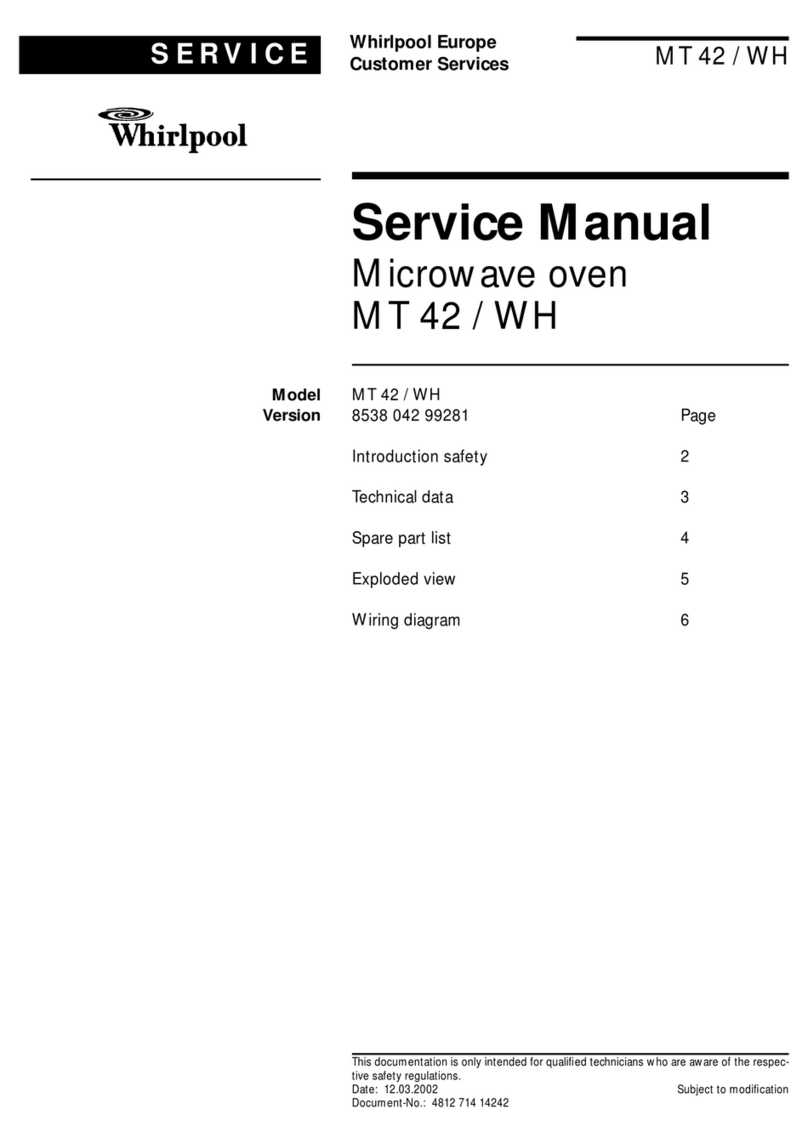 Whirlpool MT 42 / WH Service manual
