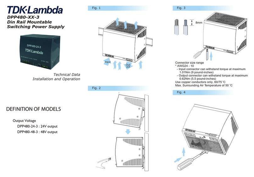 TDK-Lambda DPP480-XX-3 Installation and operation