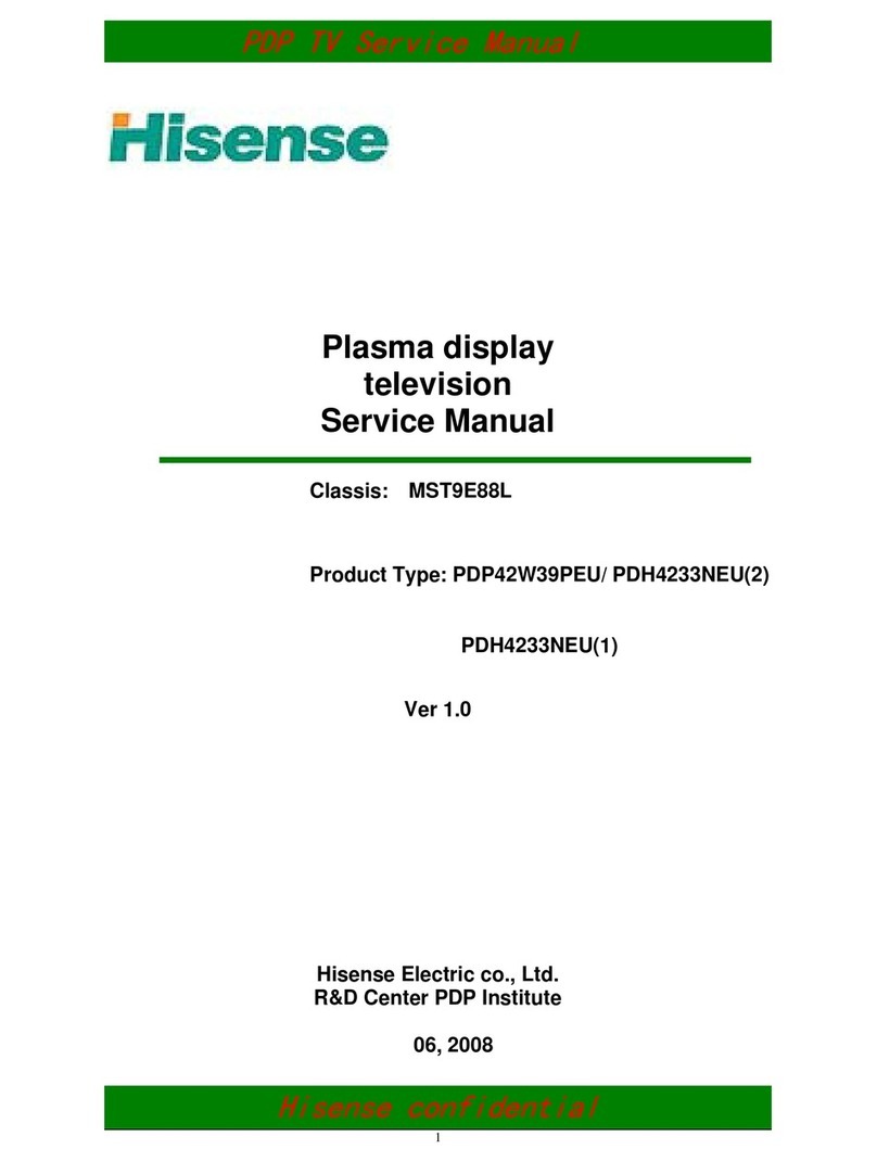 Hisense PDP42W39PEU User manual