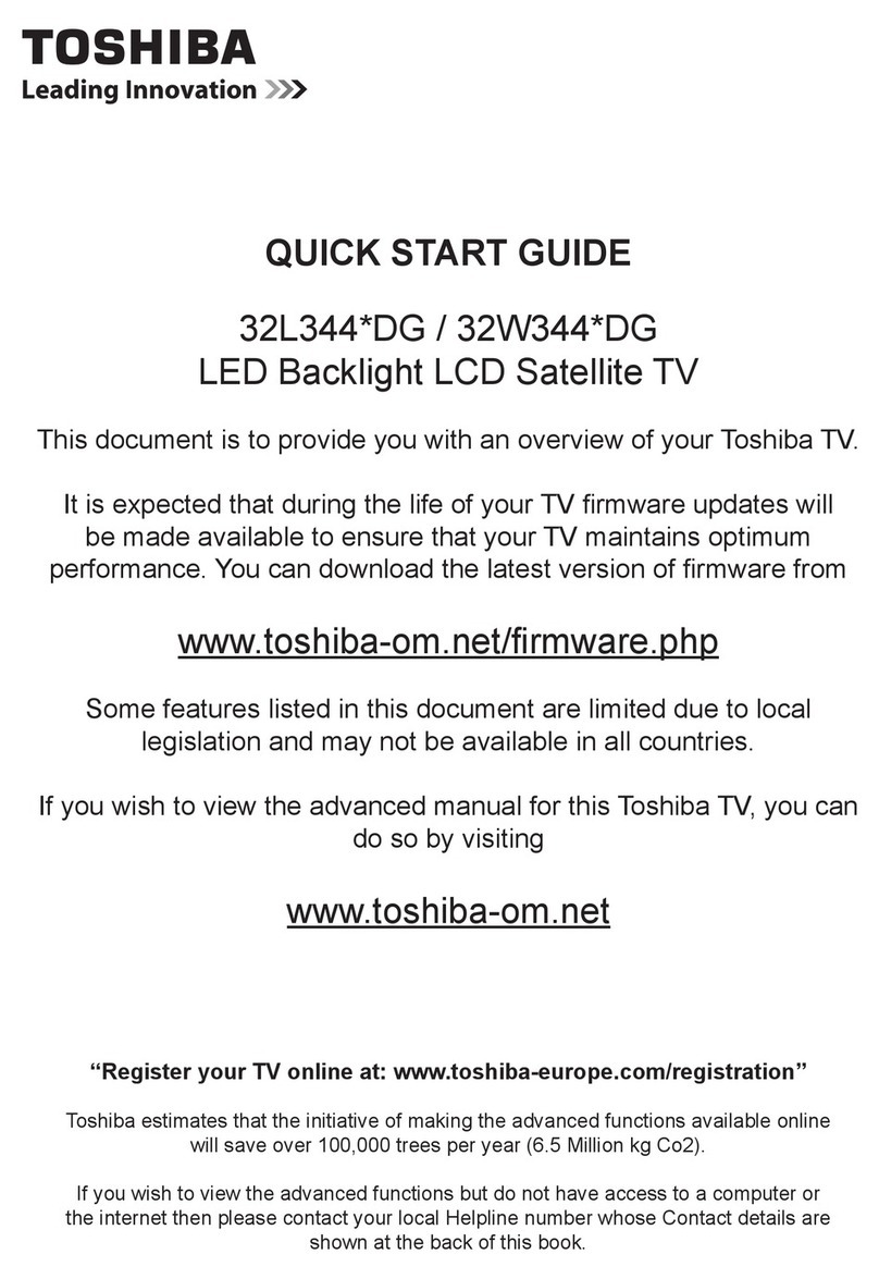 Toshiba 32L344 DG quick start guide