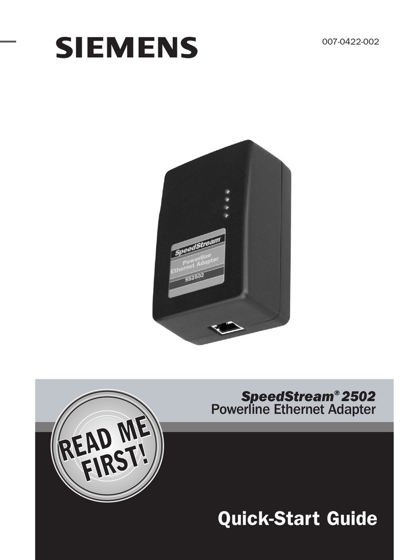 Siemens SpeedStream 2502 User manual