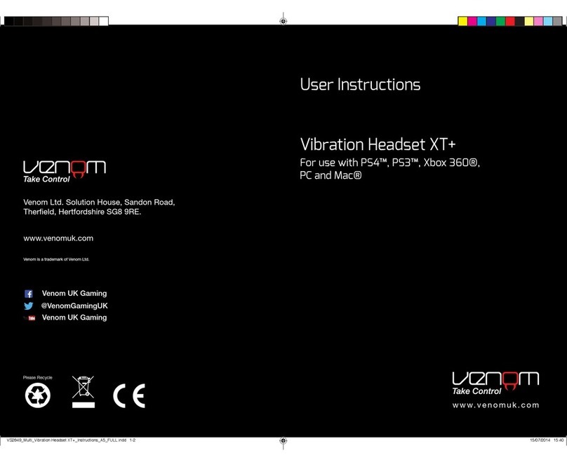 VENOM Vibration Headset XT+ User manual