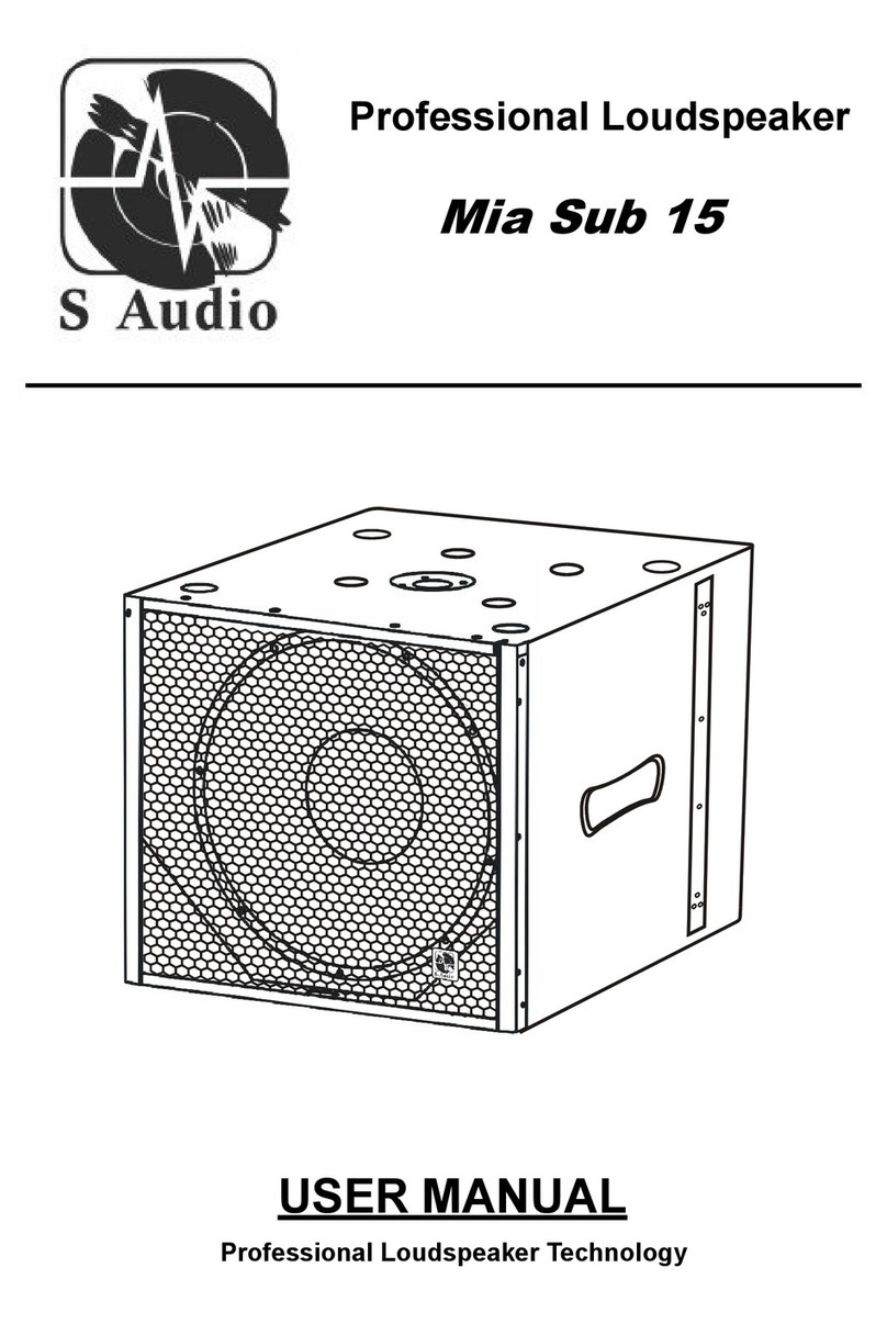 S Audio Mia Sub 15 User manual
