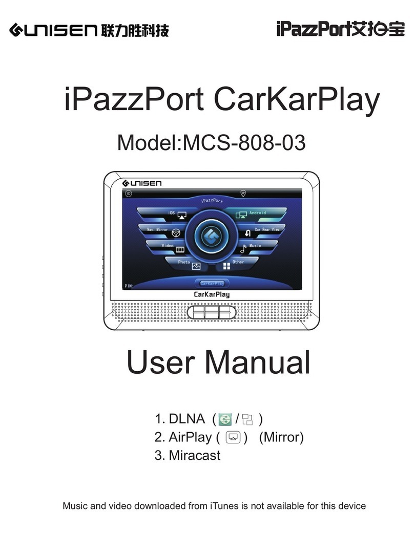Unisen iPazzPort CarKarPlay MCS-808-03 user manual