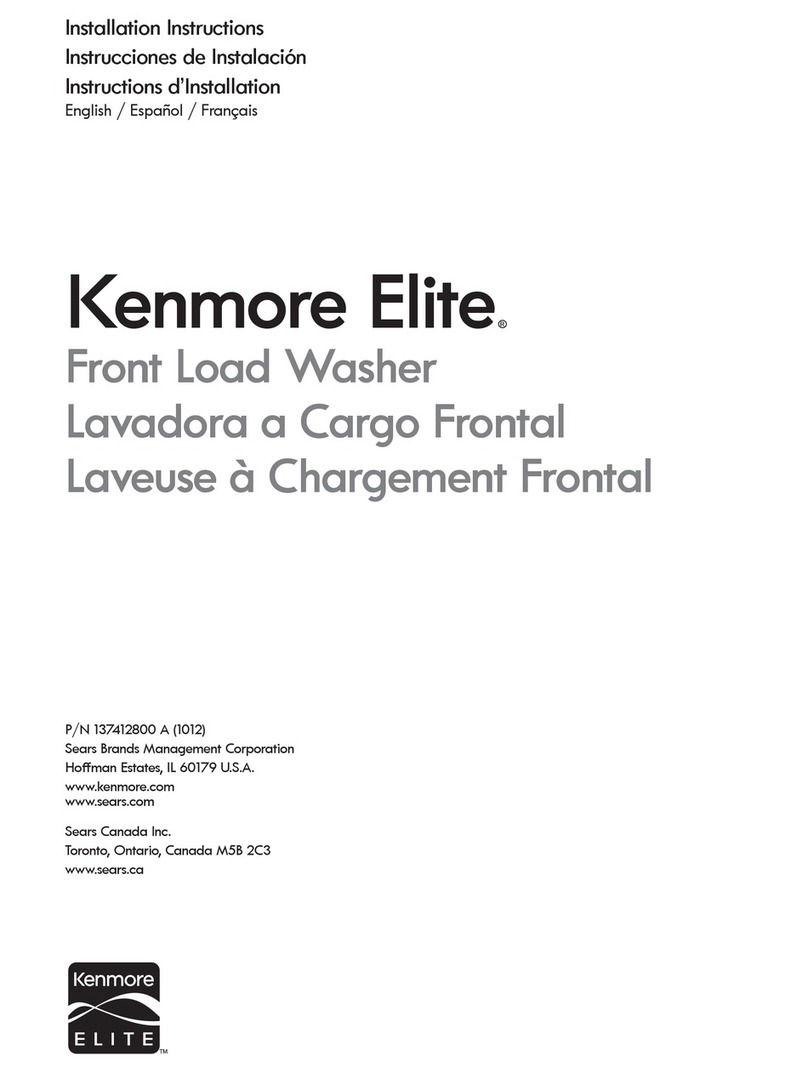 Kenmore Front Load Washer User manual