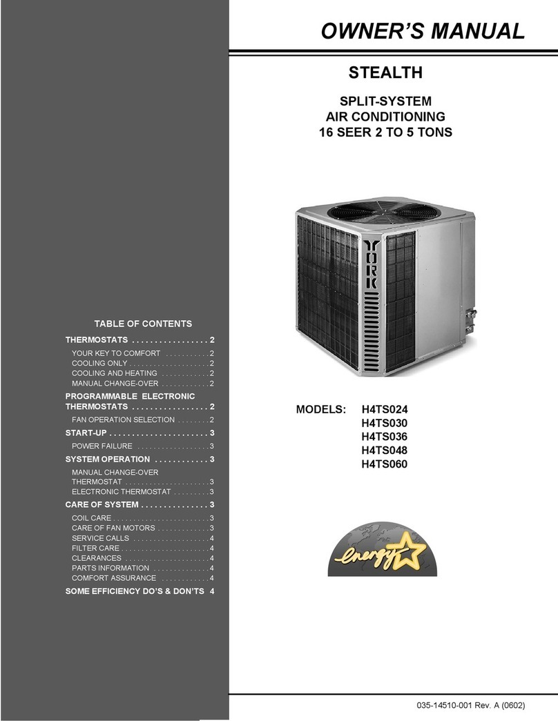 York H4TS024 User manual