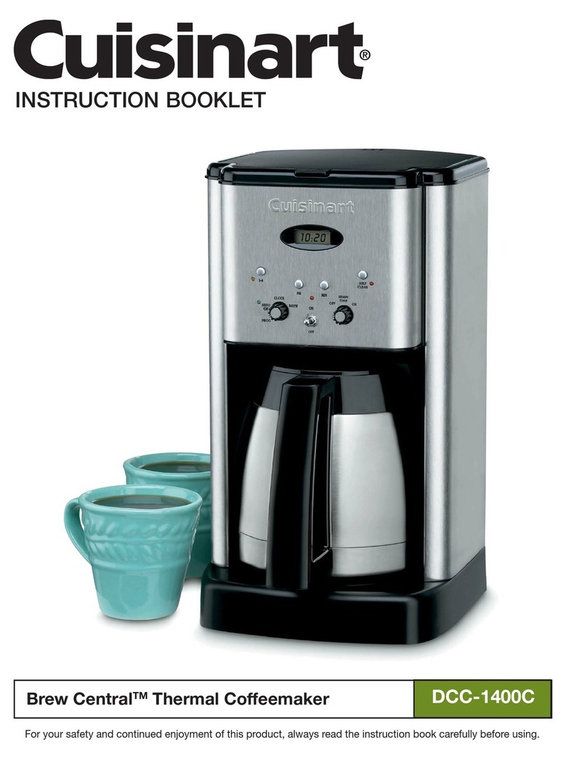 Cuisinart Brew Central Thermal DCC-1400C Series User manual