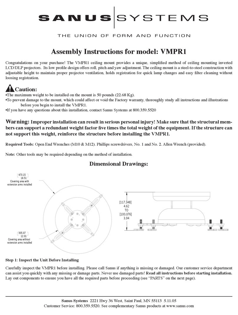 Sanus Systems VMPR1 Assembly instructions