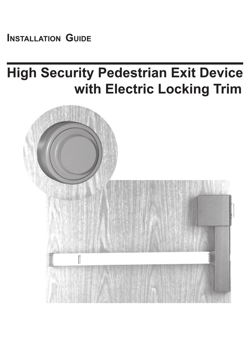Kaba Mas High Security Pedestrian Exit Device with Electric Locking... installation guide