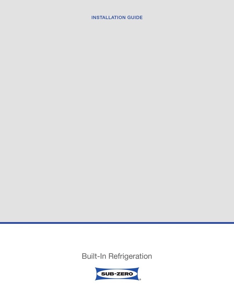 Sub-Zero Built-In Refrigeration User manual