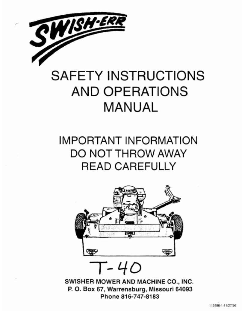 Swisher T-40 Operation and maintenance manual