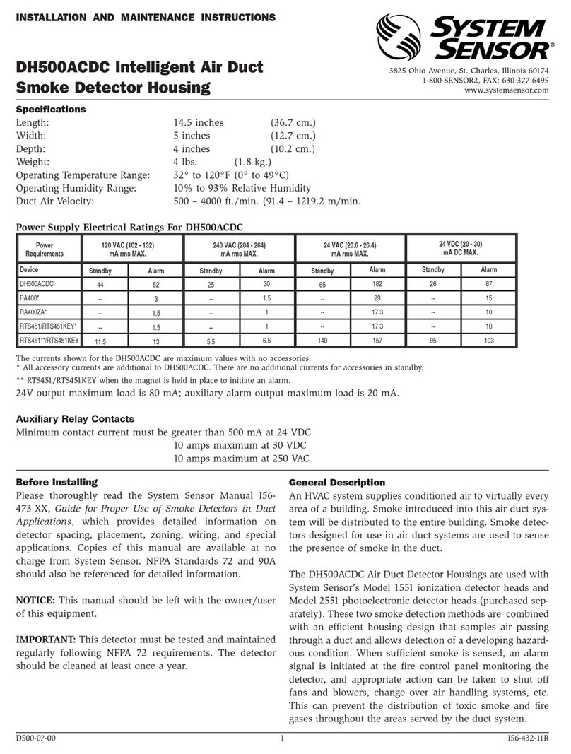 System Sensor DH500ACDC User manual System Sensor DH500ACDC User manual