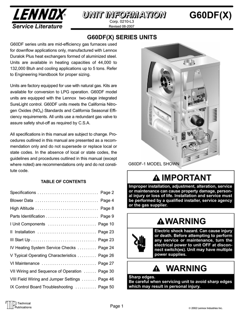 Lennox G60DF series User manual
