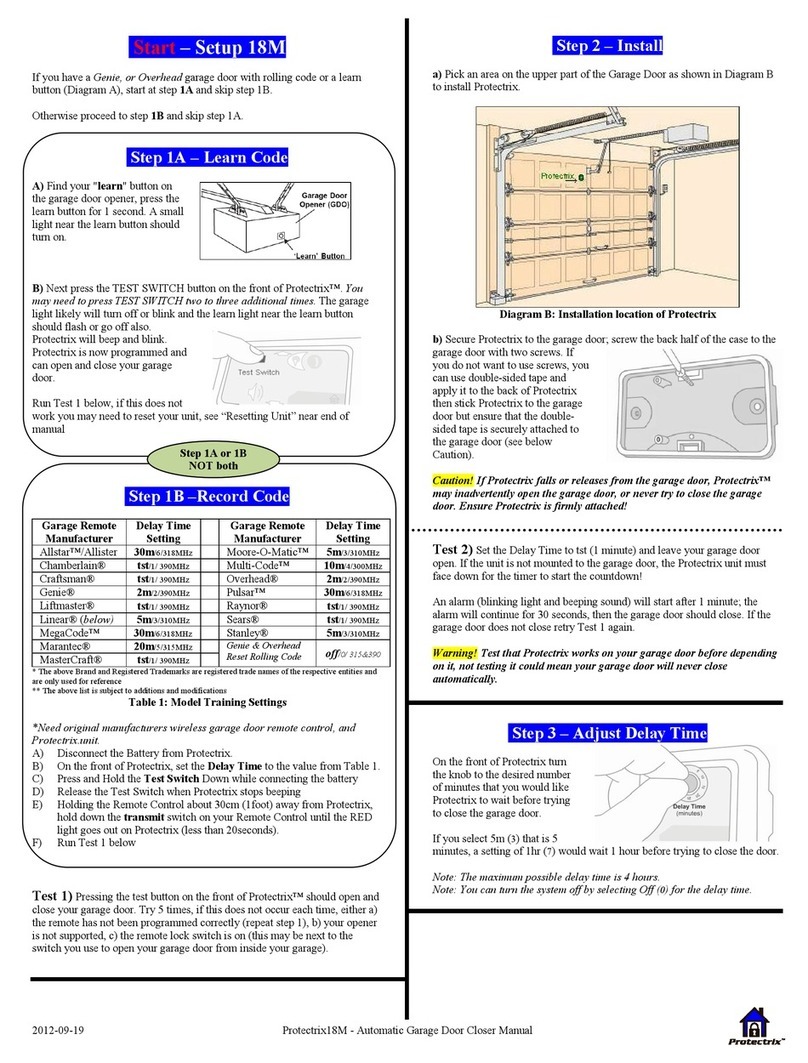 Genie Protectrix18M Assembly instructions