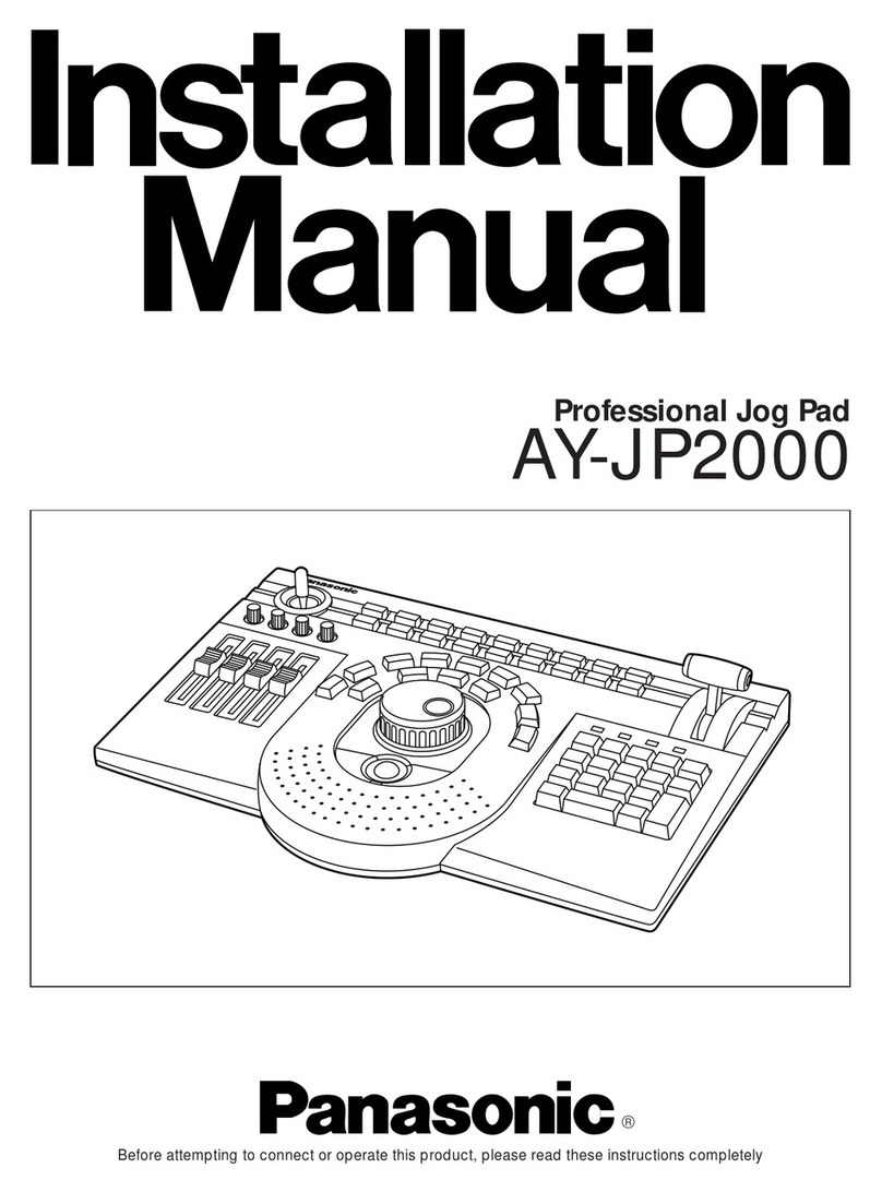 Panasonic AYJP2000 - PROFESSIONAL JOG installation manual