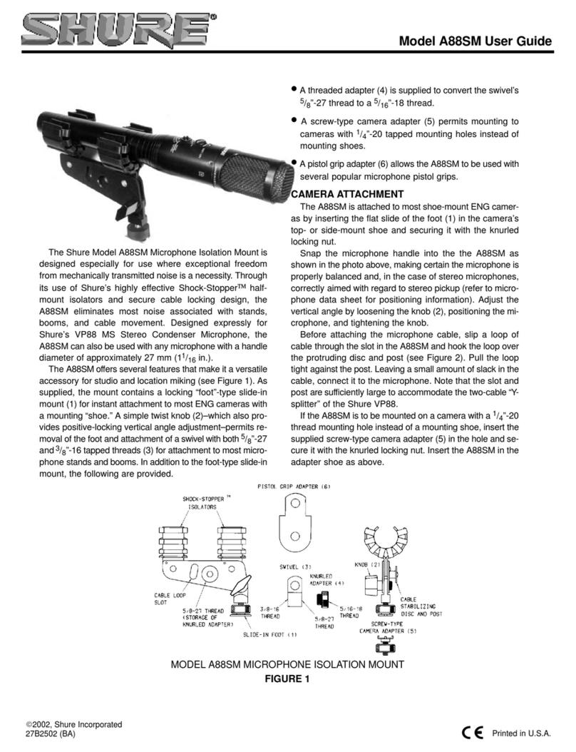Shure A88SM User manual