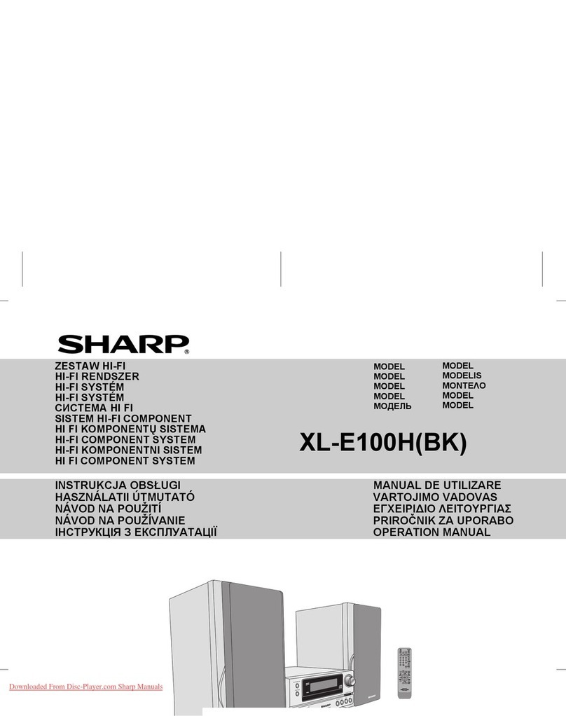 Sharp XL-E100H User manual