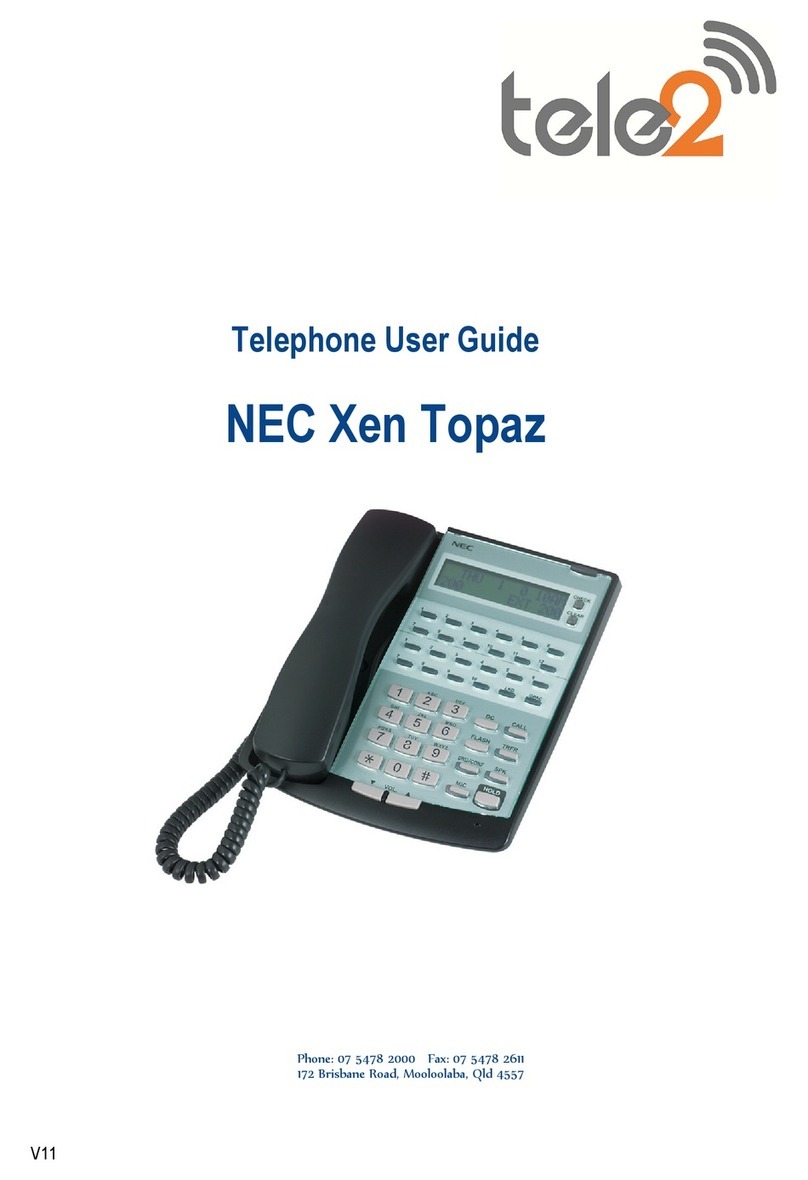 tele2 NEC Xen Topaz user guide