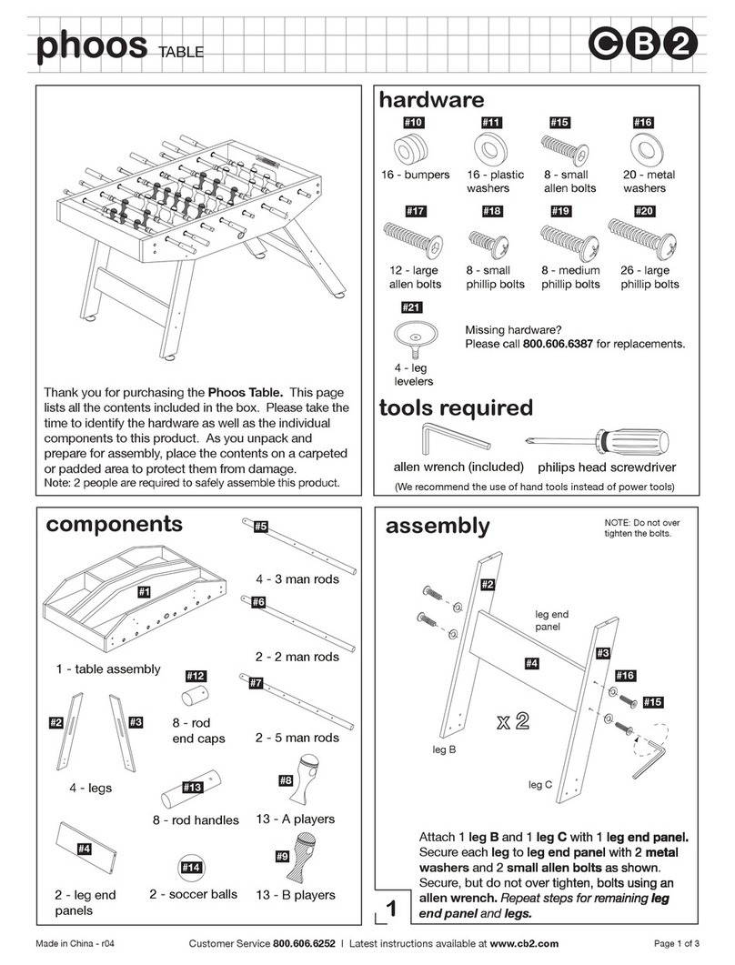 CB2 PHOOS table Assembly instructions CB2 PHOOS table Assembly instructions