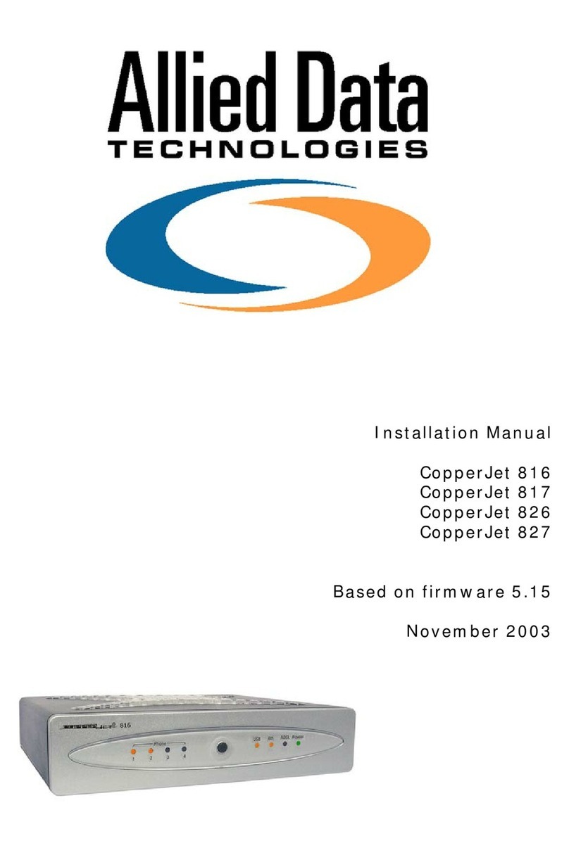 Allied Data Technologies CopperJet 816 User manual