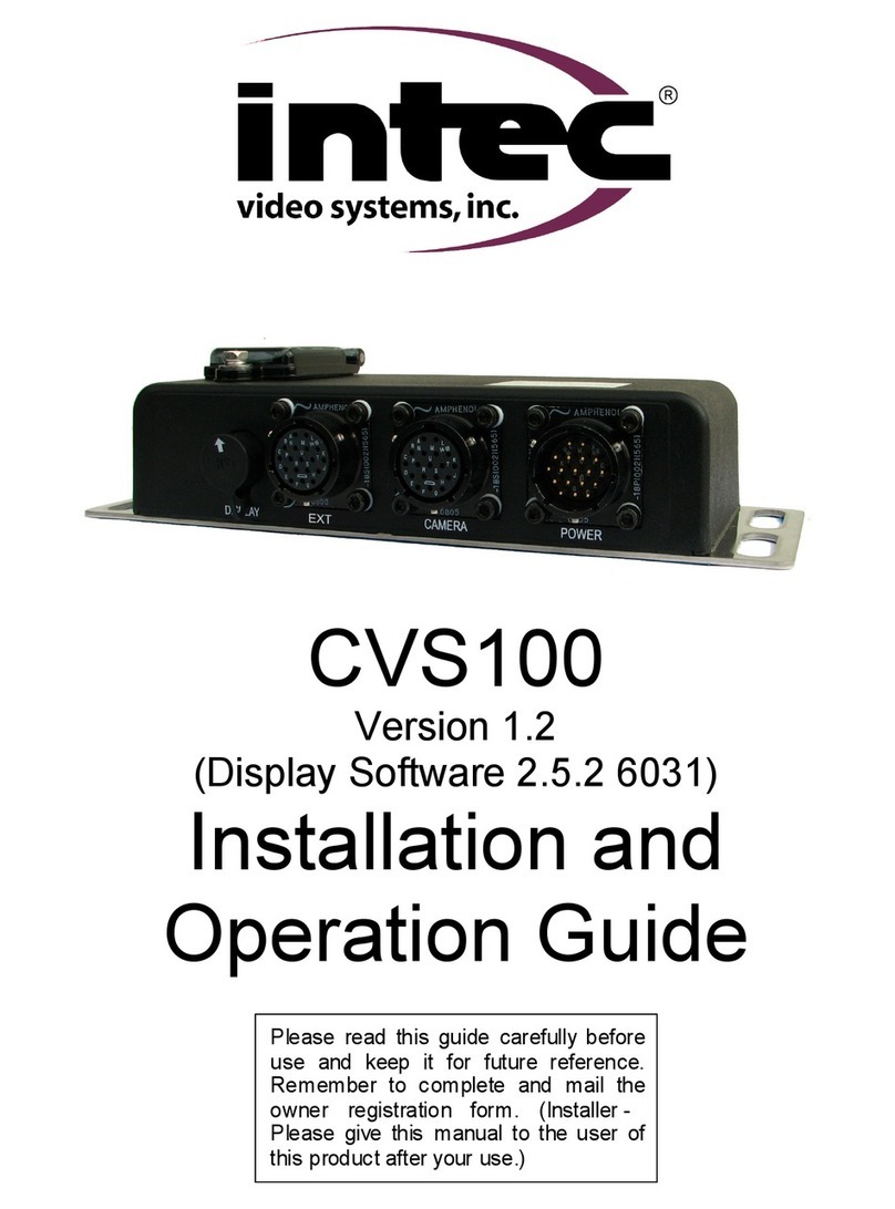 Intec CVS100 Installation and operation guide