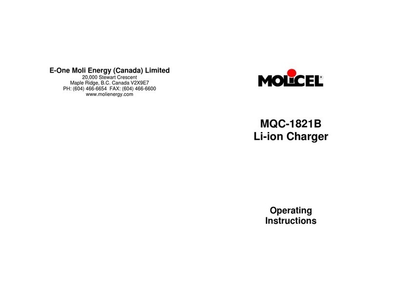 Molicel MQC-1821B operating instructions