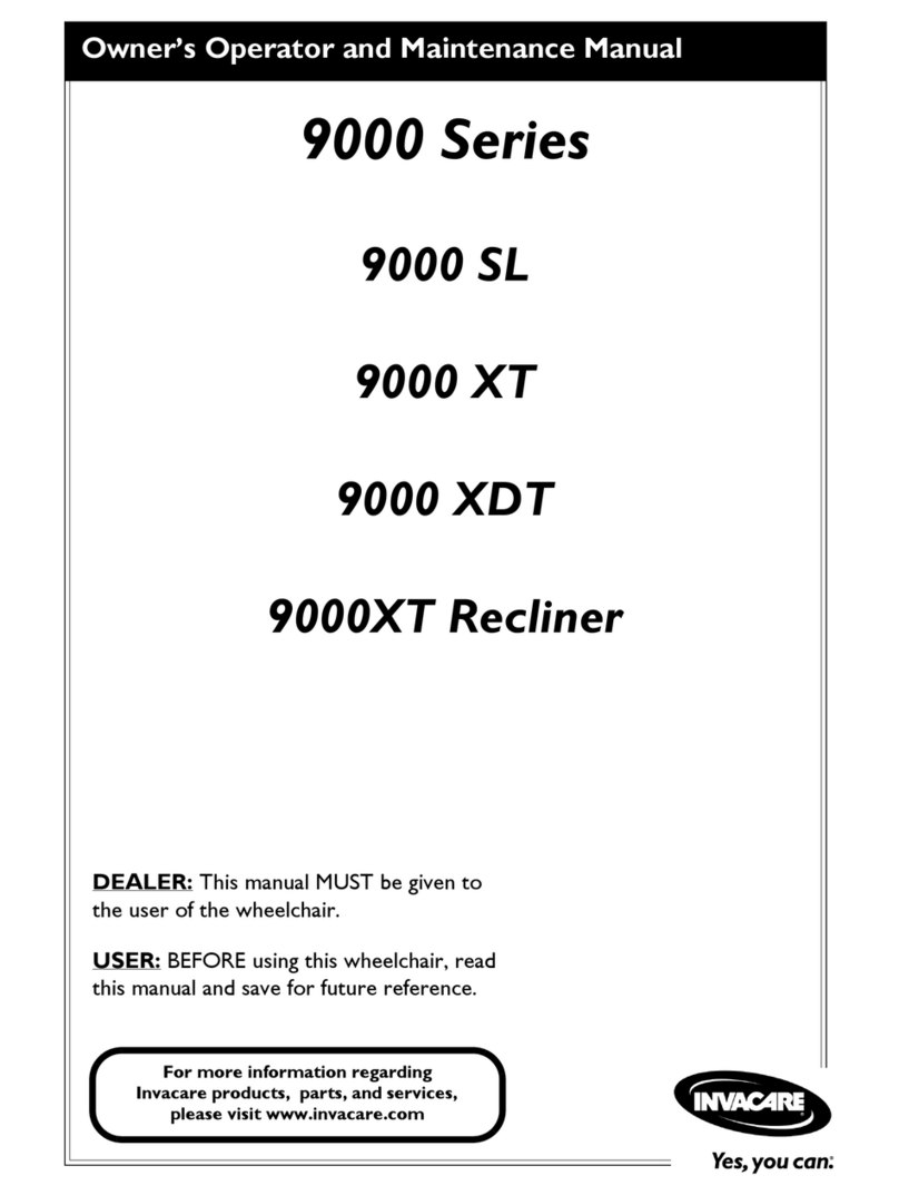 Invacare 9000XT RECLINER Manual