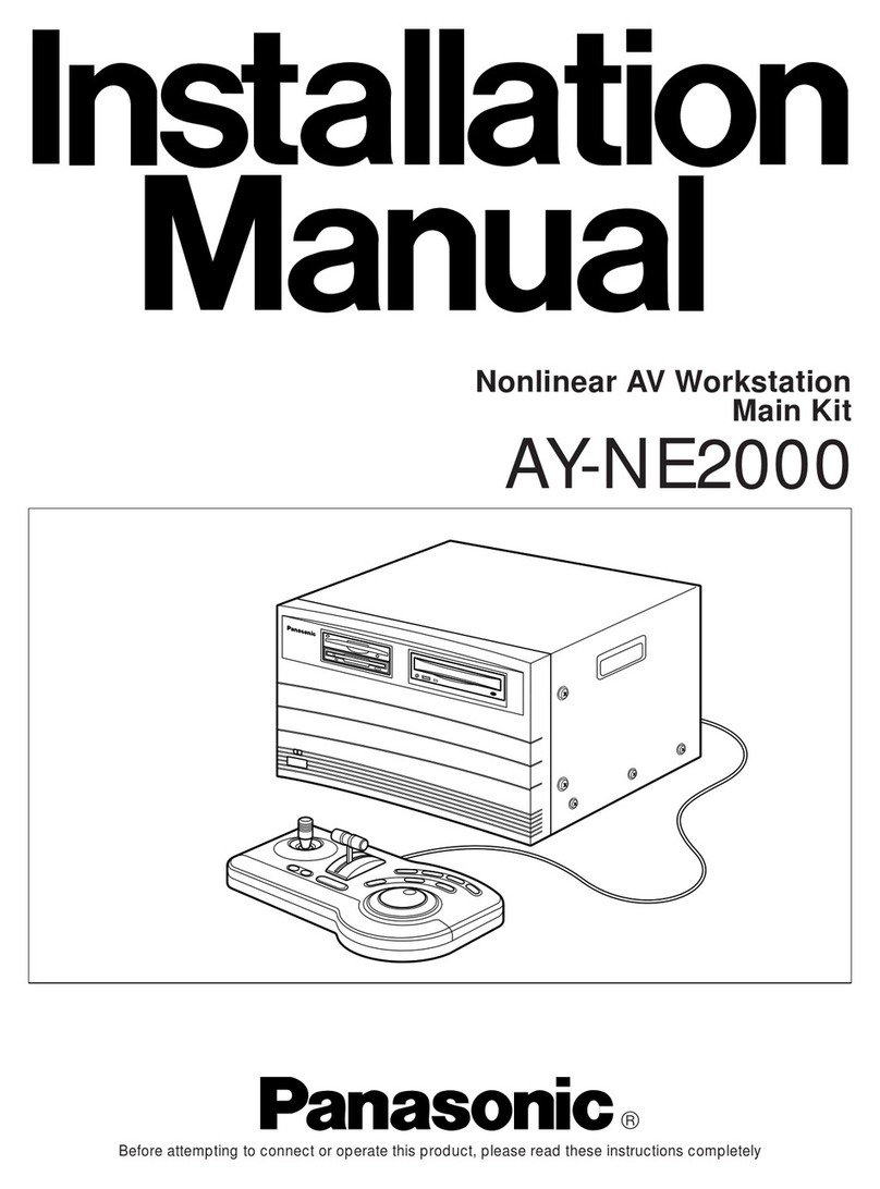 Panasonic AYNE2000 - NONLINEAR AV WORKSTA installation manual