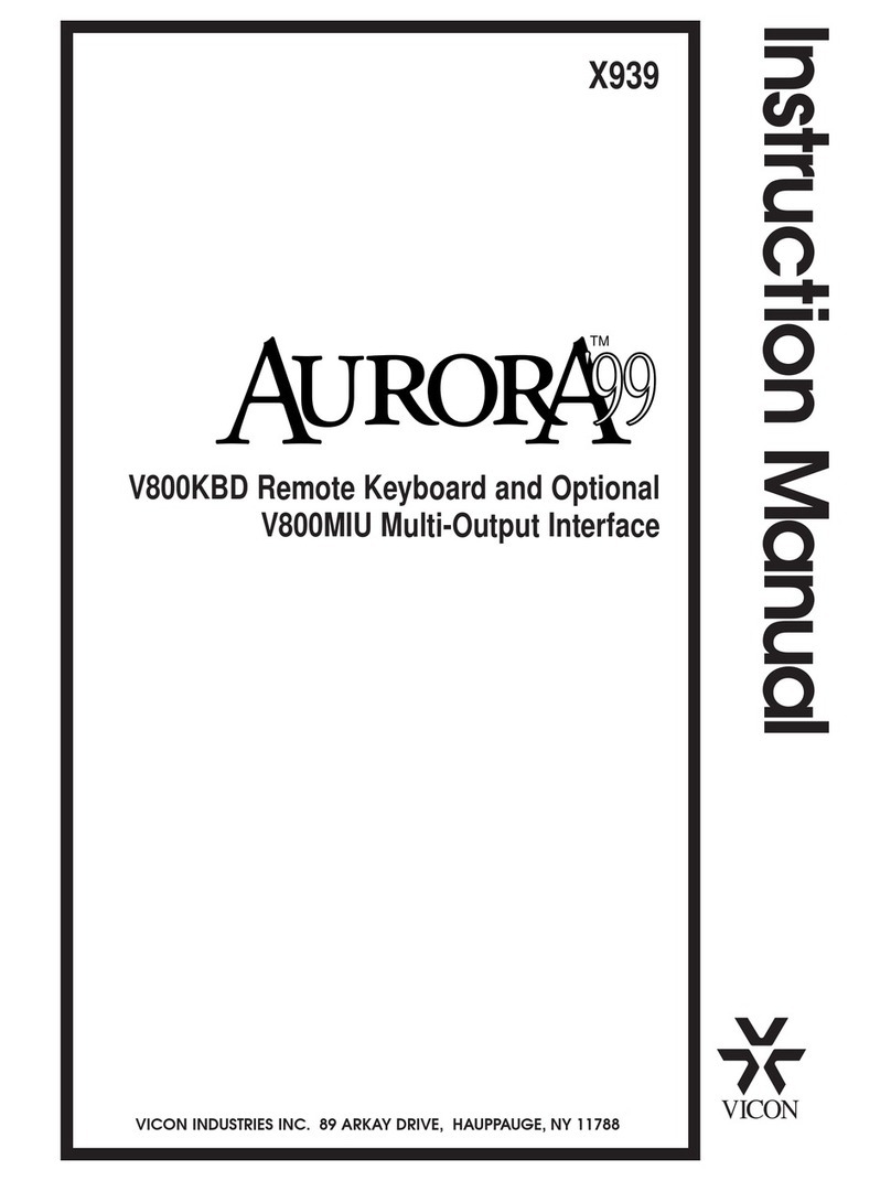 Vicon Aurora 99 V800KBD instruction manual