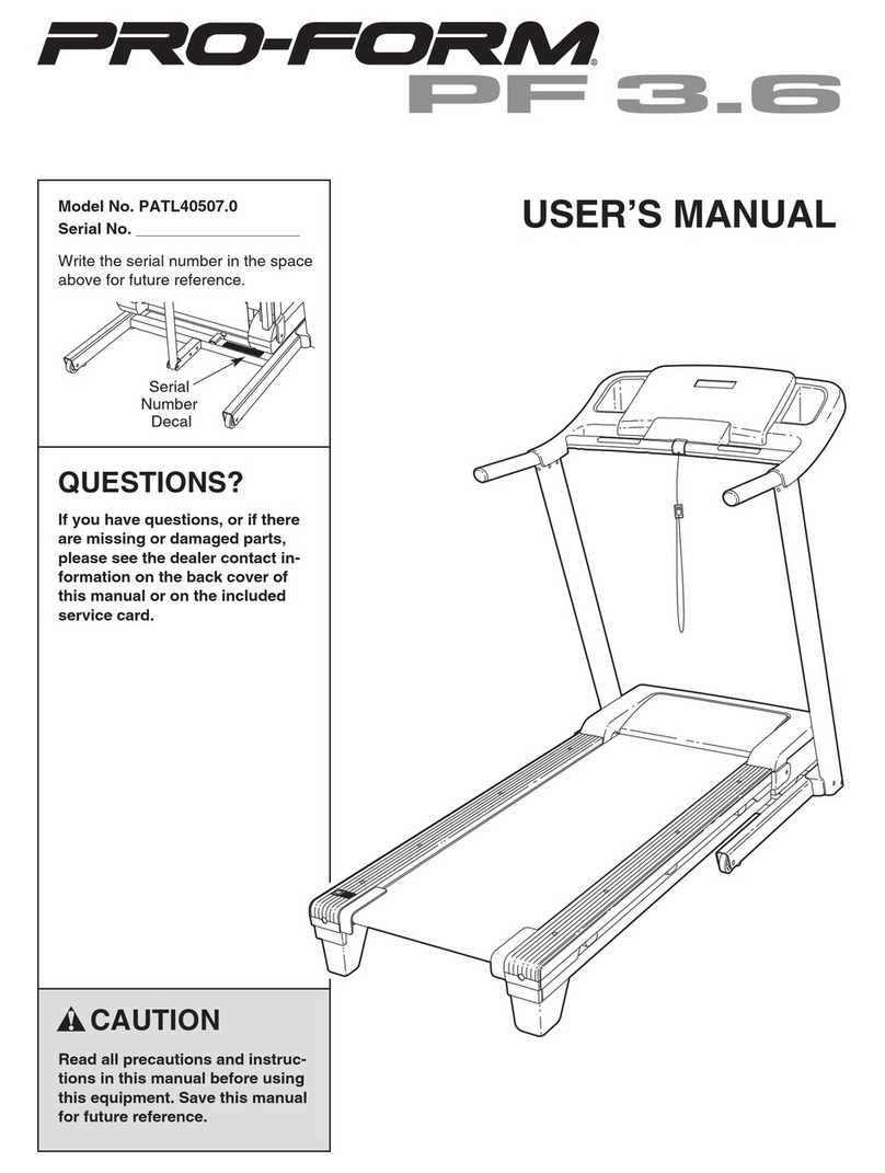 Pro-Form PF 3.6 User manual