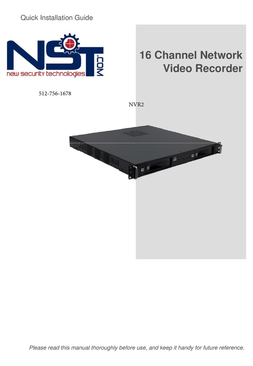 NST NVR2 Quick installation guide