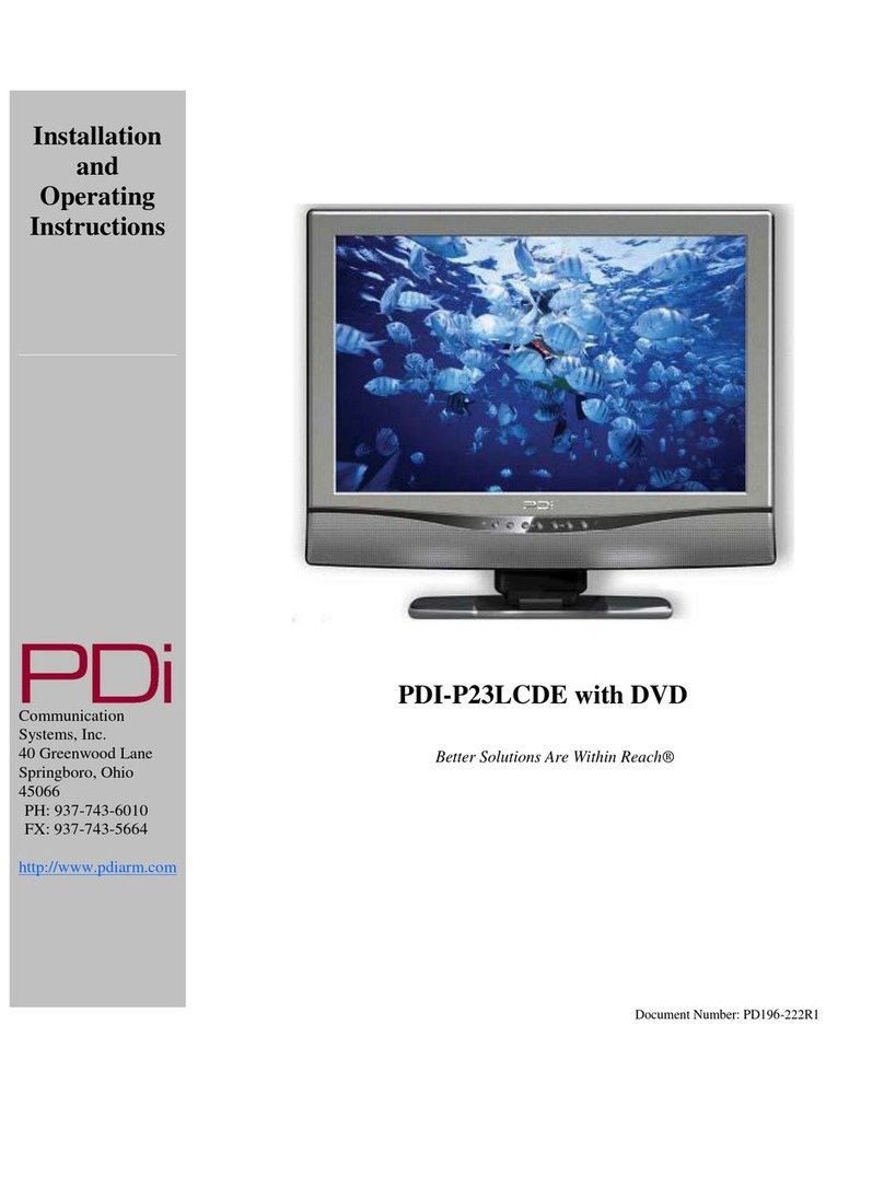PDi PDI-P23LCDE Installation and operating instructions