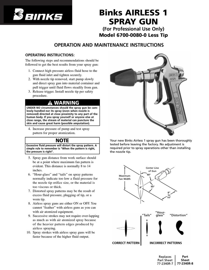 Binks AIRLESS 16700-0080-0 Troubleshooting guide
