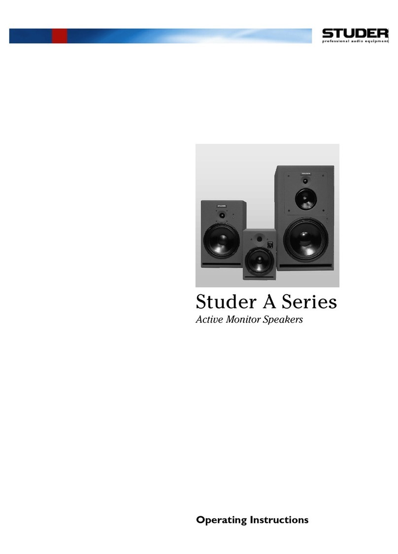 Studer A1 operating instructions