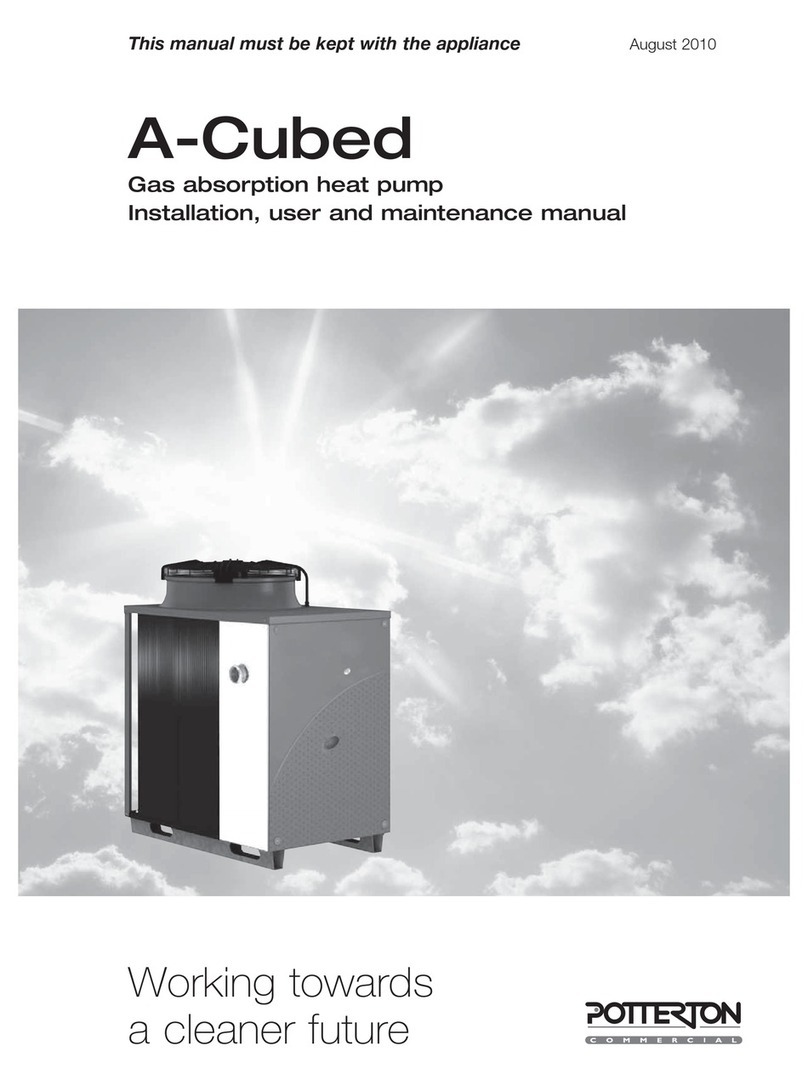 Potterton A-Cubed Installation, user and maintenance manual