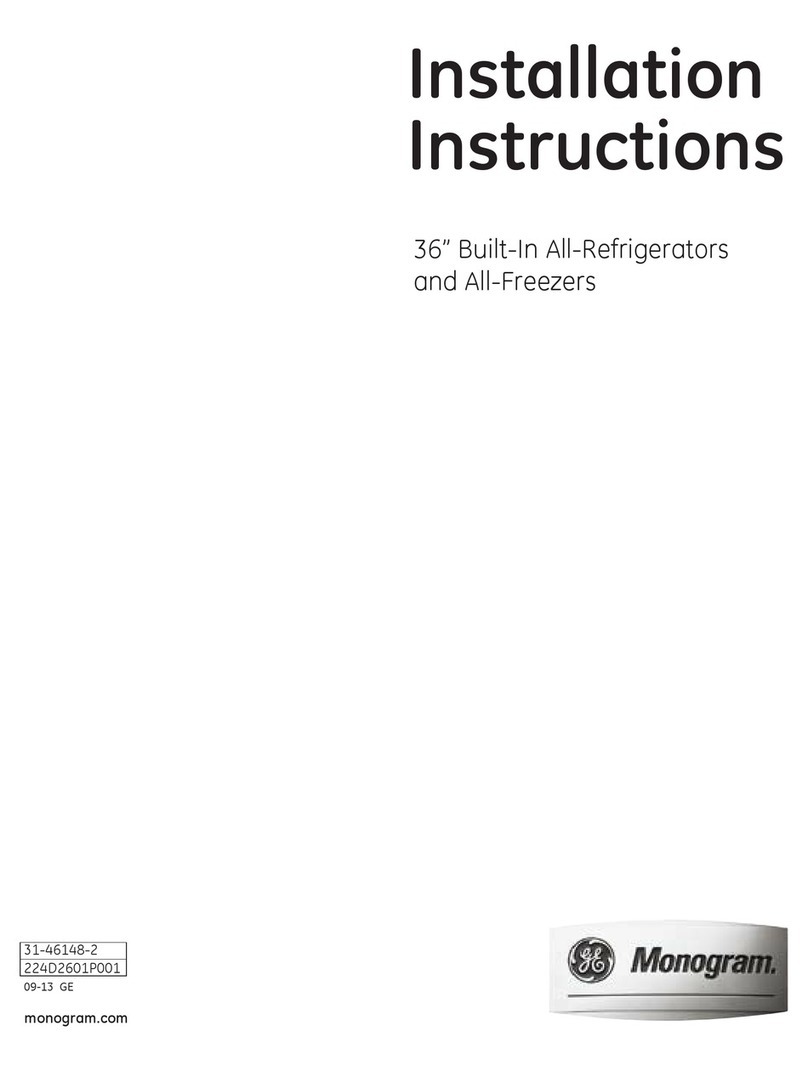 Monogram Built-in refrigerators User manual