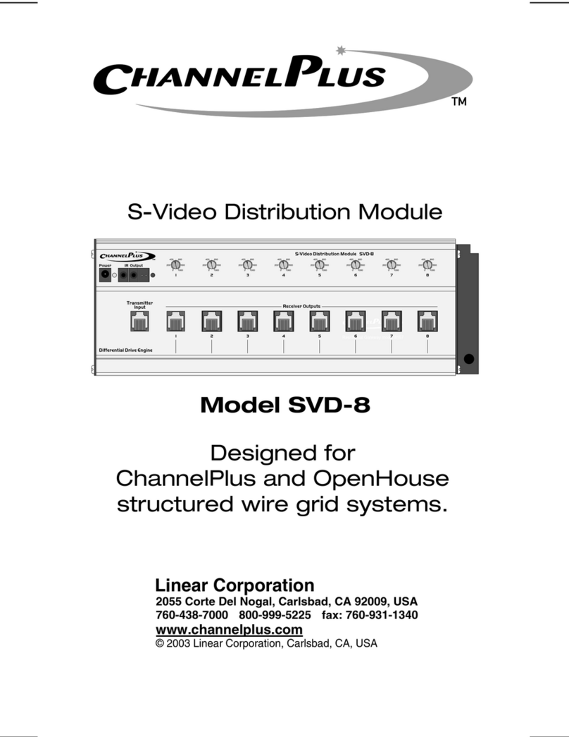 Channel Plus SVD-8 User manual Channel Plus SVD-8 User manual