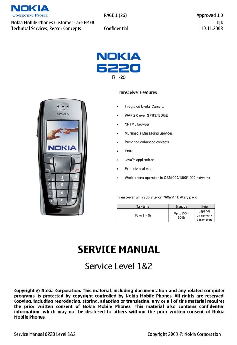 Nokia CLASSIC 6220 Service manual